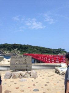 今の時期（7月21日~8月のお盆頃まで）三国の安島にある雄島にわたる橋の上からは海女さんたちがバフンウニを取っている姿が見えます