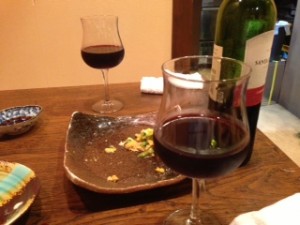 ミケランジェロ展の後はワインで乾杯