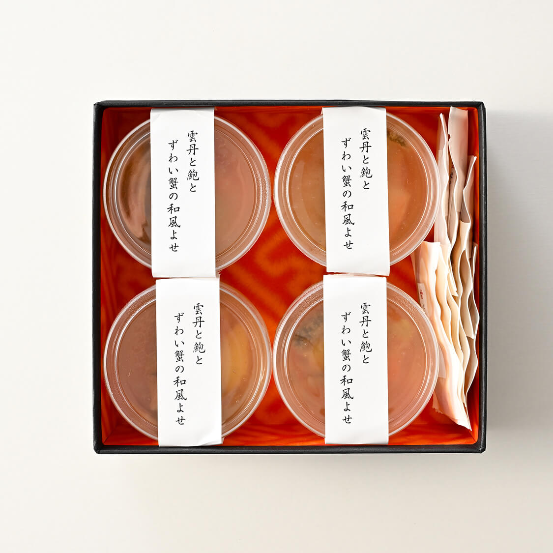 雲丹と鮑とずわい蟹の和風よせ