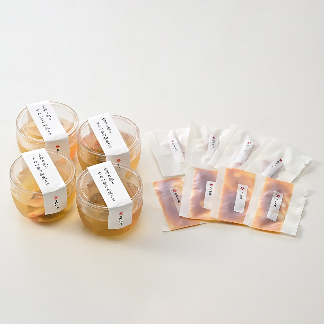 雲丹と鮑とずわい蟹の和風よせ